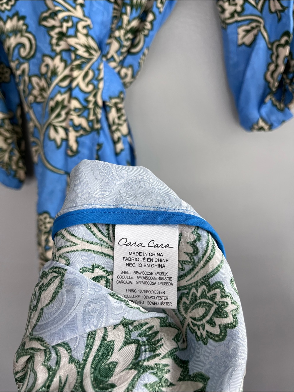 Cara Cara Blue Floral Wrap Midi Dress - Picture 5 of 8